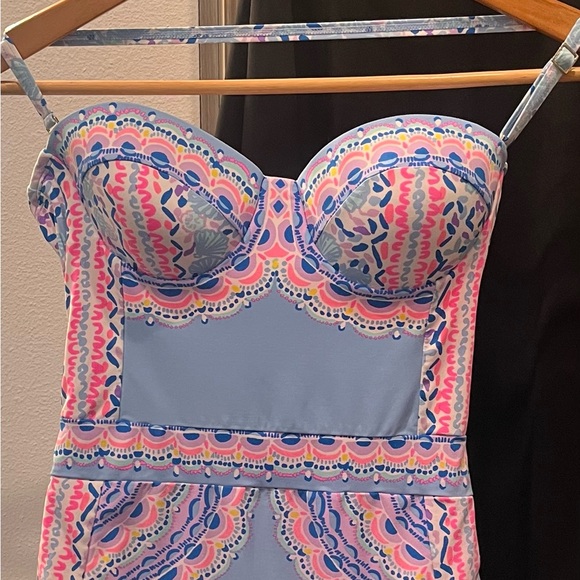 Lilly Pulitzer Blue and Pink Swimsuit - Picture 4 of 5